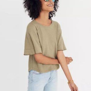 Madewell Texture & Thread Flutter Sleeve Top